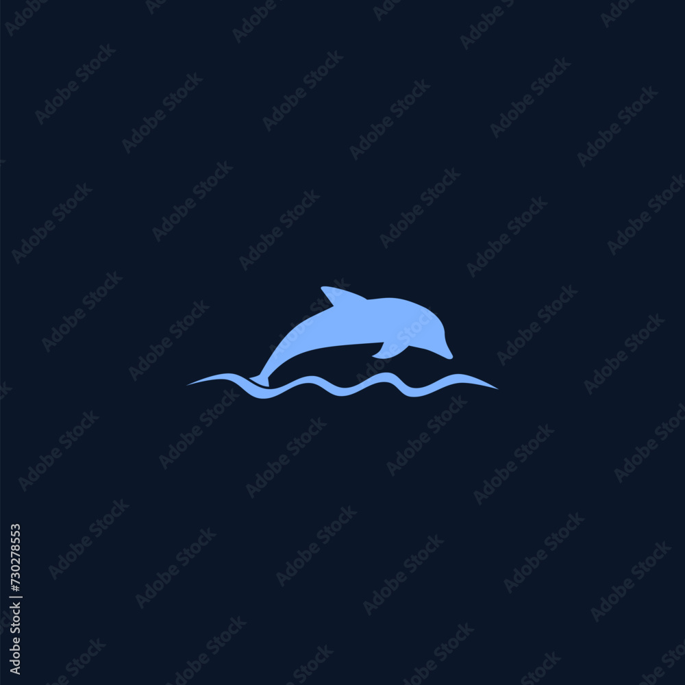 Dolphin logo icon design element. 