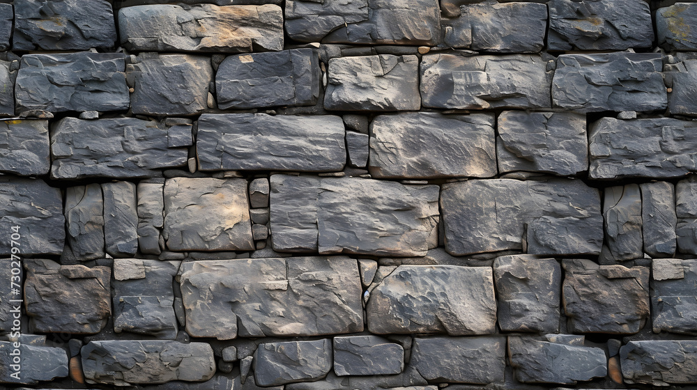 Obraz premium Stone Wall Constructed From Small Rocks