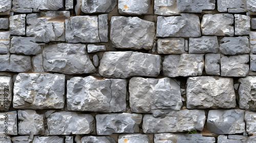 Wall Made of Rocks and Cement