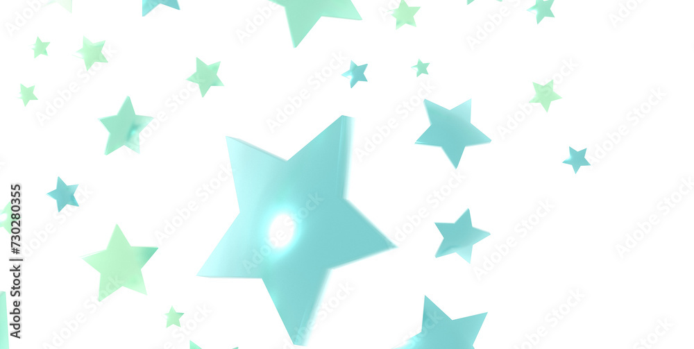 Obraz premium sparkles blue stars on white background with text place- Image
