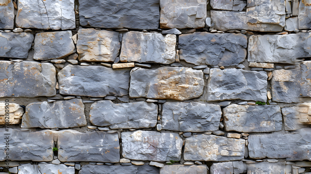 Obraz premium Close-Up of a Stone Wall Made of Rocks
