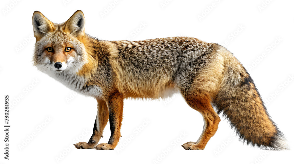Close-Up of Fox on White Background Close-Up of Fox on White Background