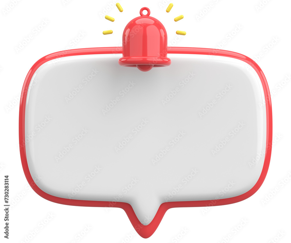 Obraz premium 3D Notification Box. 3D Illustration.