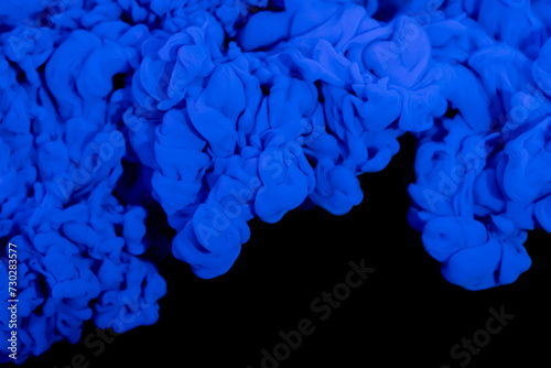Blue Acrylic Ink Paint In Water