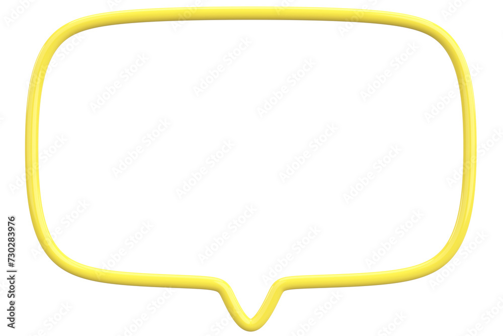 Speech Bubble. Text Box. 3D Illustration. Speech Bubble. Text Box. 3D Illustration.