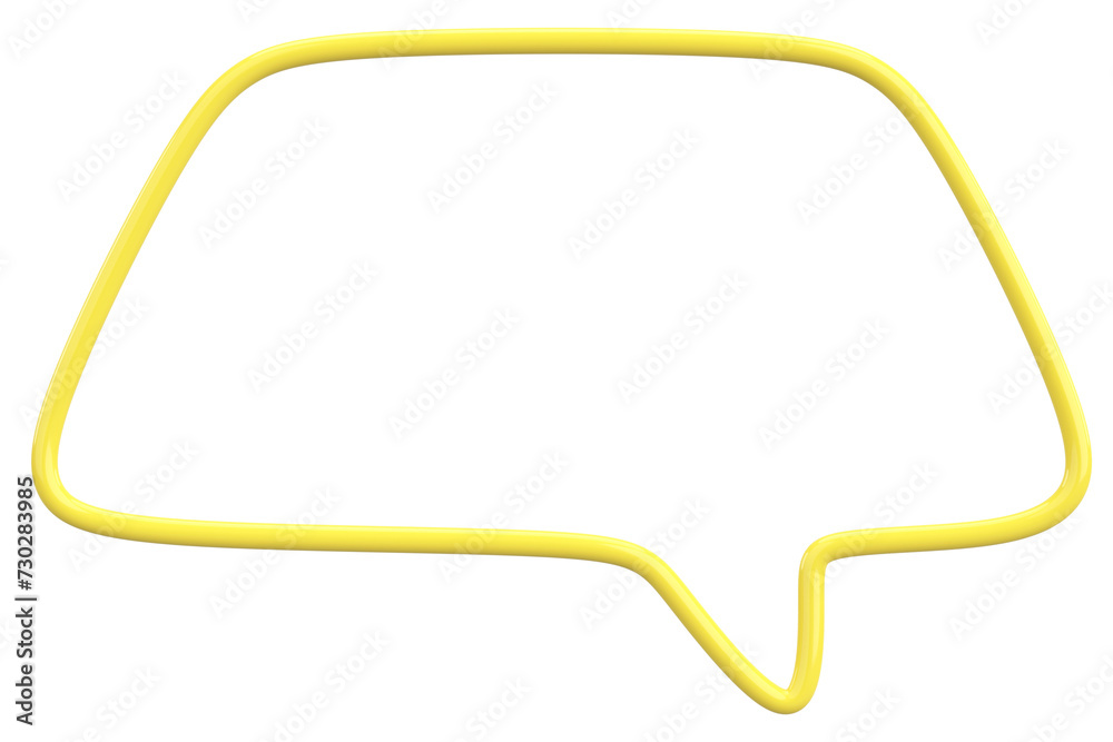 Speech Bubble. Text Box. 3D Illustration. Speech Bubble. Text Box. 3D Illustration.