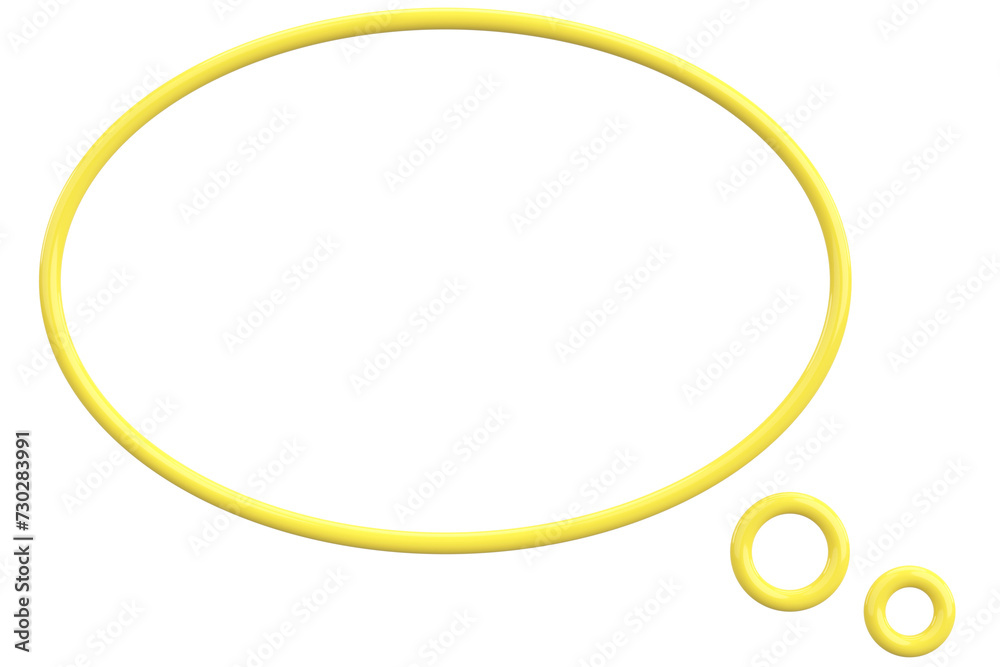 Speech Bubble. Text Box. 3D Illustration. Speech Bubble. Text Box. 3D Illustration.