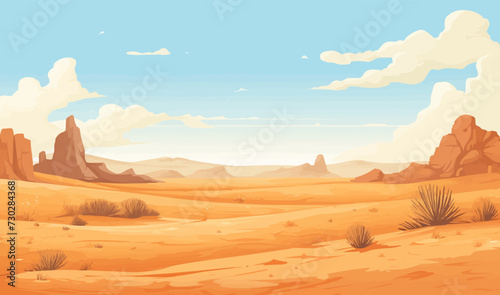 desert landscape asset vector flat minimalistic isolated vector style illustration