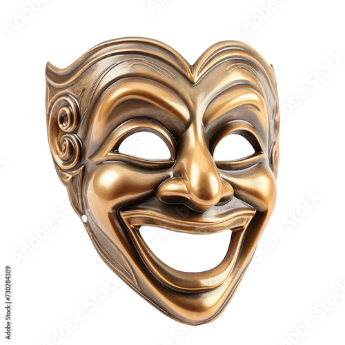venetian carnival mask isolated on transparent and white background. Ideal for use in advertising. Generative ai