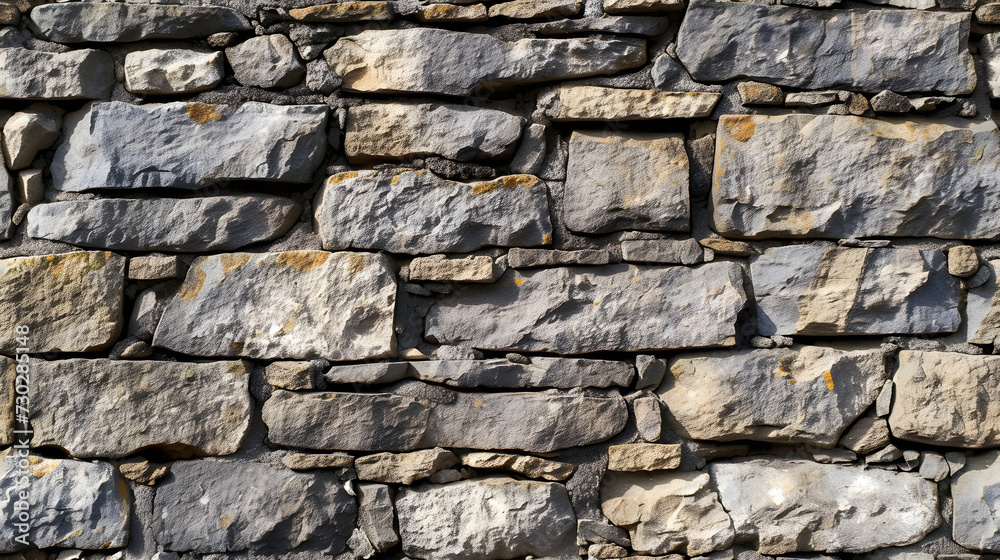 A Stone Wall Constructed With Various Sized Rocks A Stone Wall Constructed With Various Sized Rocks