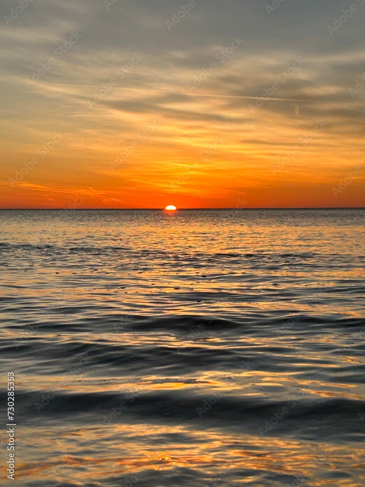 sunset over the sea sunset over the sea