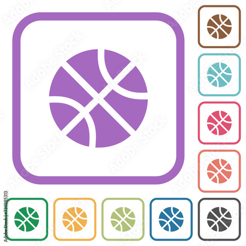 Basketball solid simple icons