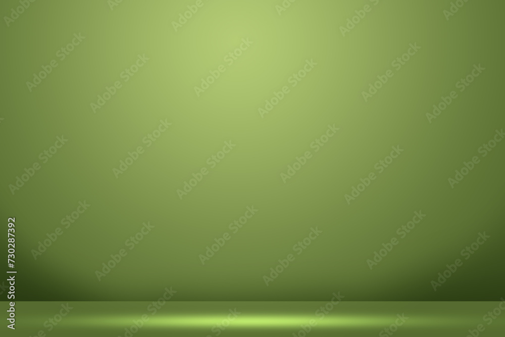 Solid Olive Green Color Background. Empty Room Wall for Product Display. Beautiful Studio Background for Advertisement. 3d Render Background. Abstract wall Design. Interior Room Wall with Floor. Solid Olive Green Color Background. Empty Room Wall for Product Display. Beautiful Studio Background for Advertisement. 3d Render Background. Abstract wall Design. Interior Room Wall with Floor.