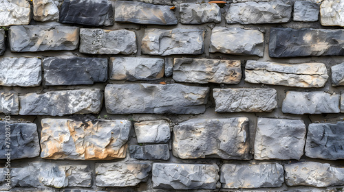 Close Up of a Brick Wall Made of Rocks