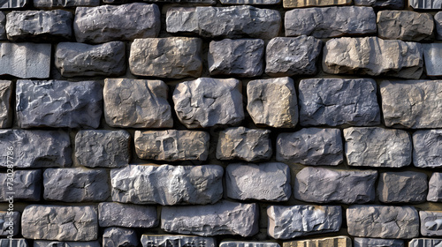 A Stone Wall Composed of Various Rock Types