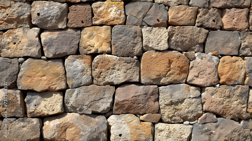 Fototapeta premium A Stone Wall Made Out of Small Rocks