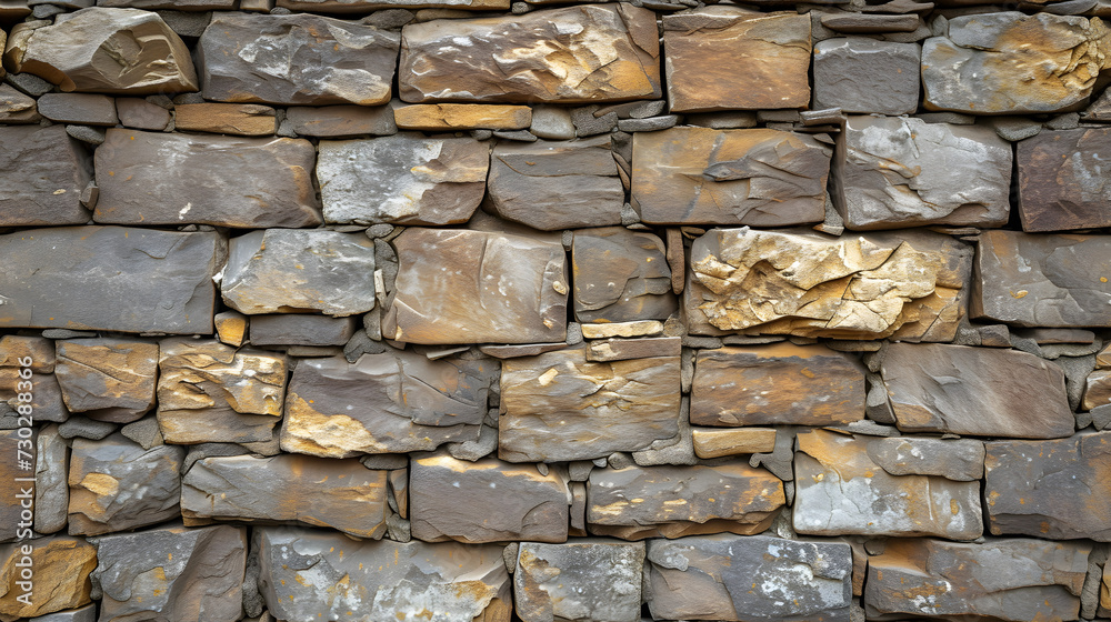 Yellow and Gray Stone Wall Made of Rocks Yellow and Gray Stone Wall Made of Rocks