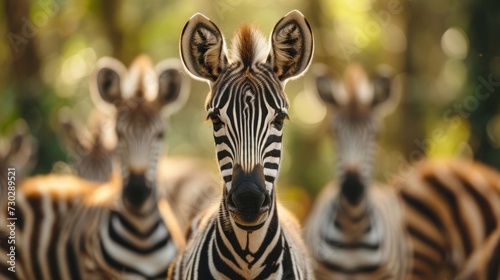 background for world wildlife day. copy space. zebra's © Otseira