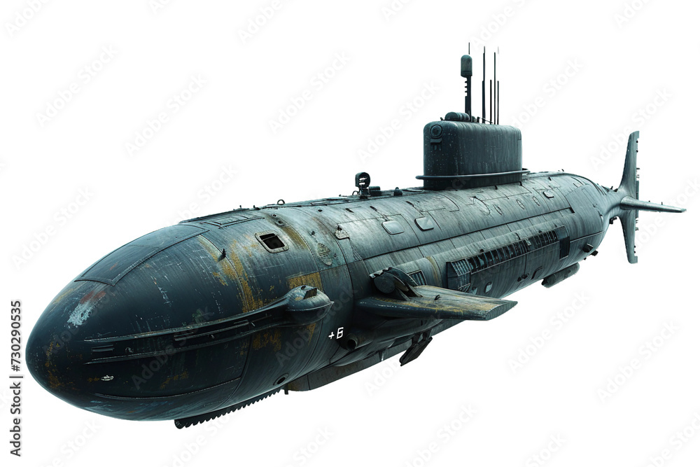 Submarine, transparent background. Submarine, transparent background.