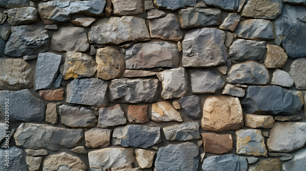 A Stone Wall Made of Different Colors and Sizes A Stone Wall Made of Different Colors and Sizes