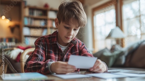 A diligent student making flashcards to reinforce vocabulary for an upcoming ...