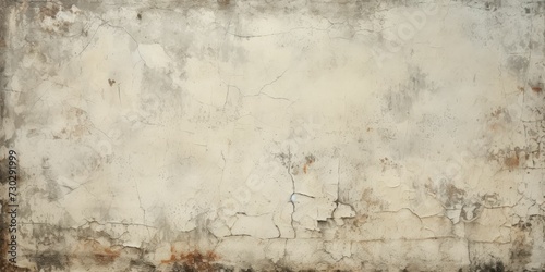 Big size grunge wall background or texture. Old white painted and cracked palaster 