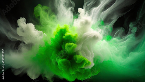 Green smoke, abstractions background