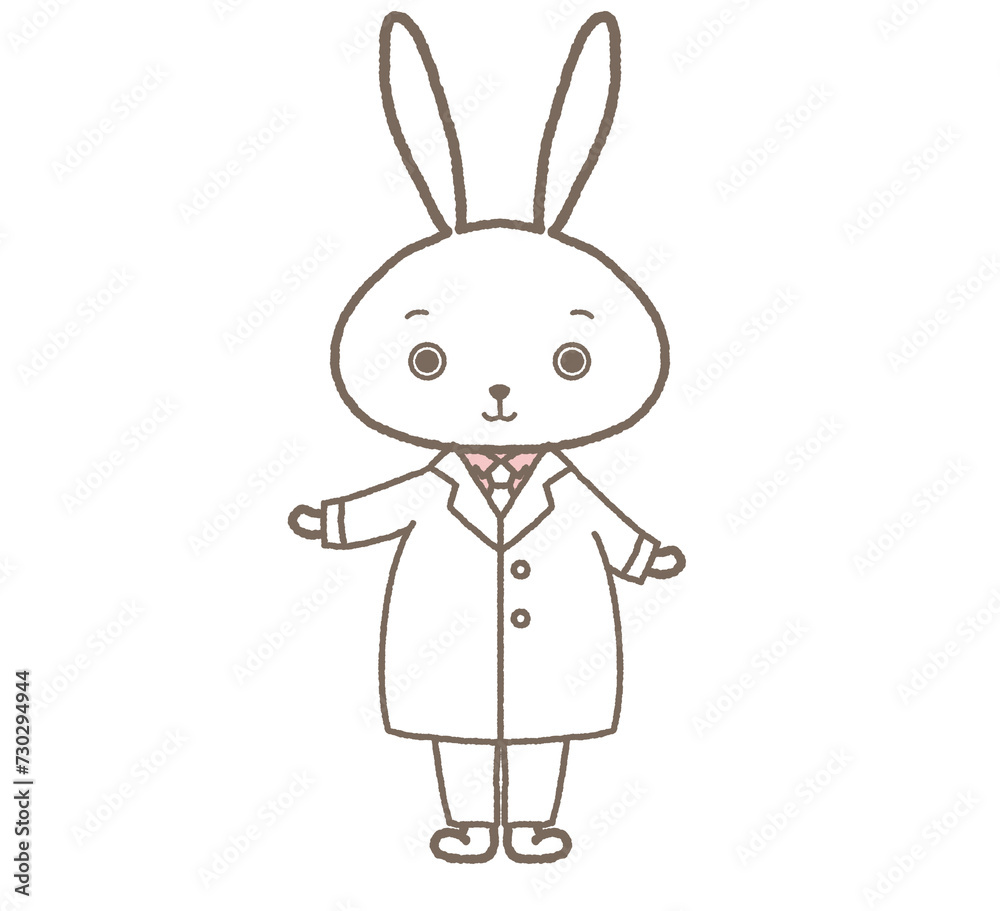 解説するウサギ 解説するウサギ