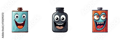 Flask for alcohol. Cartoon vector illustration