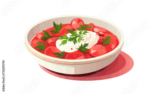 ukrainian borsch vector flat minimalistic isolated illustration