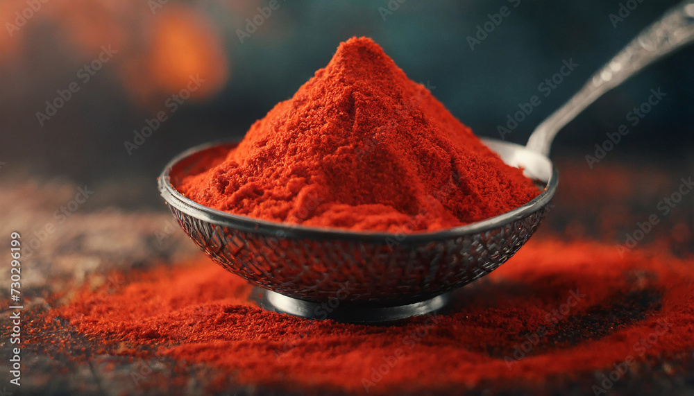 red paprika powder background with rich texture, perfect for culinary concepts and spicy food imagery