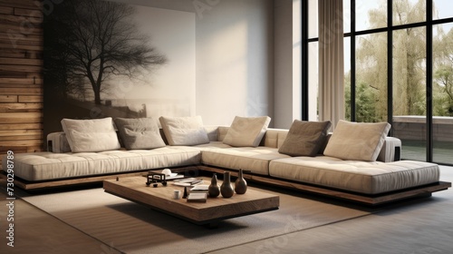 Modern sofa in a living room
