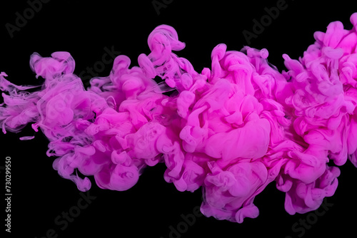 Pink Acrylic Ink Paint In Water