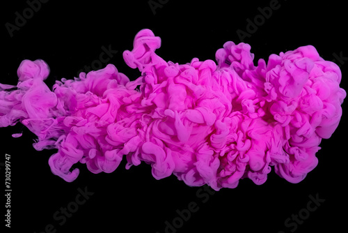 Pink Acrylic Ink Paint In Water