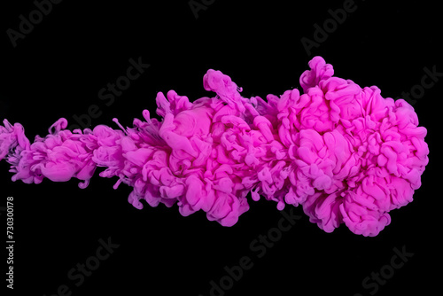 Pink Acrylic Ink Paint In Water