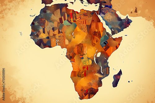 Celebrate World Africa Day with an illustration featuring the iconic map of Africa photo