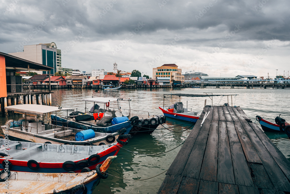 street view of george town old town, malaysia