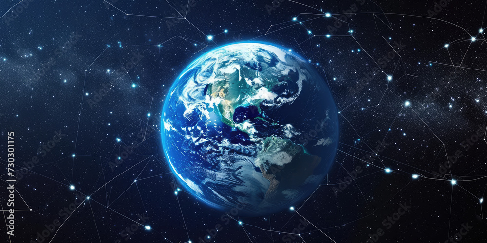 Fototapeta premium Earth information technology background material
