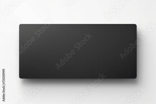 Black rectangle isolated on white background