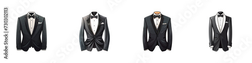 Tuxedo wedding set. Vector illustration