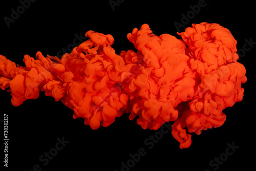 Red Acrylic Ink Paint In Water