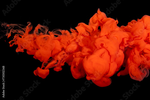 Red Acrylic Ink Paint In Water