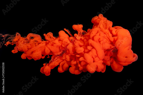 Red Acrylic Ink Paint In Water
