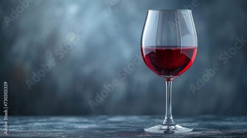 An elegant wine glass filled with deep red Cabernet Sauvignon, showcasing its...
