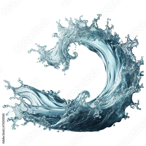 water splash isolated on white