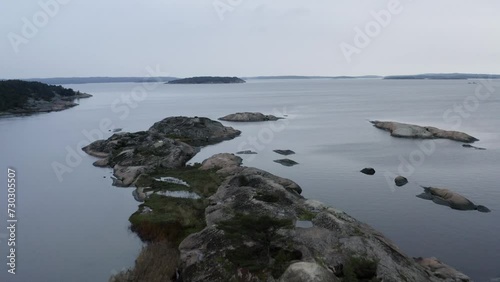 Drone flight on the coast of northern Norway