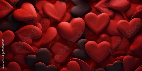 Romantic hearts for valentine's day wallpaper, red hearts romantic love background .