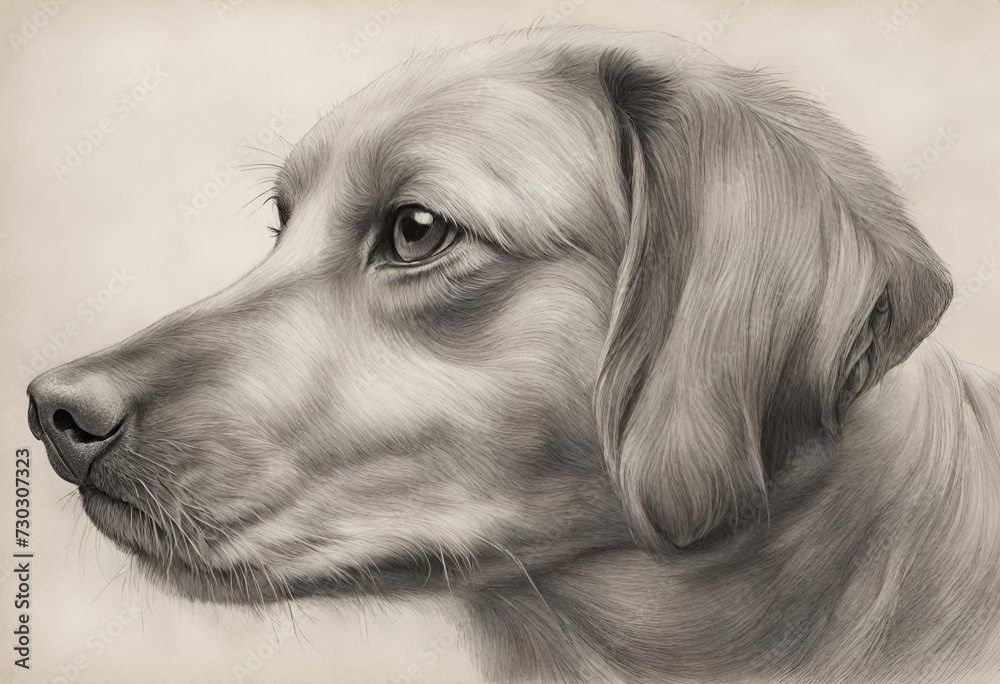 A monochrome pencil Sketch of dog isolated on white background. Realistic Portrait of dog. Animal art collection. Hand drawn pet illustration. Good for T-shirt. A monochrome pencil Sketch of dog isolated on white background. Realistic Portrait of dog. Animal art collection. Hand drawn pet illustration. Good for T-shirt.