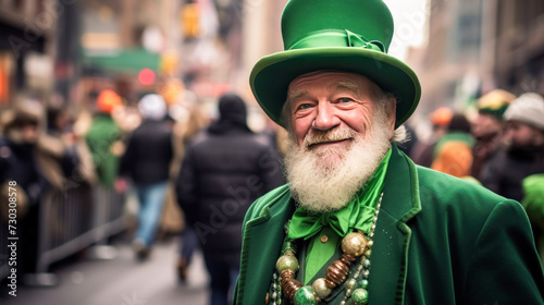 beard man celebrate saint Patrick day