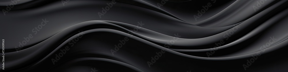 Obraz premium Abstract background luxury black cloth or liquid wave or wavy fold of grunge silk texture satin velvet as banner